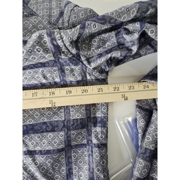 Robert Graham Shirt Mens Size Small Gray Jacquard Dormer Geometric Long Sleeve - Picture 5 of 5